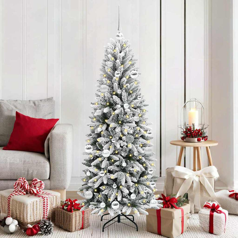 Load image into Gallery viewer, Vidaxl kunstkerstboom wit 150 cm pvc en plastic en staal en pe