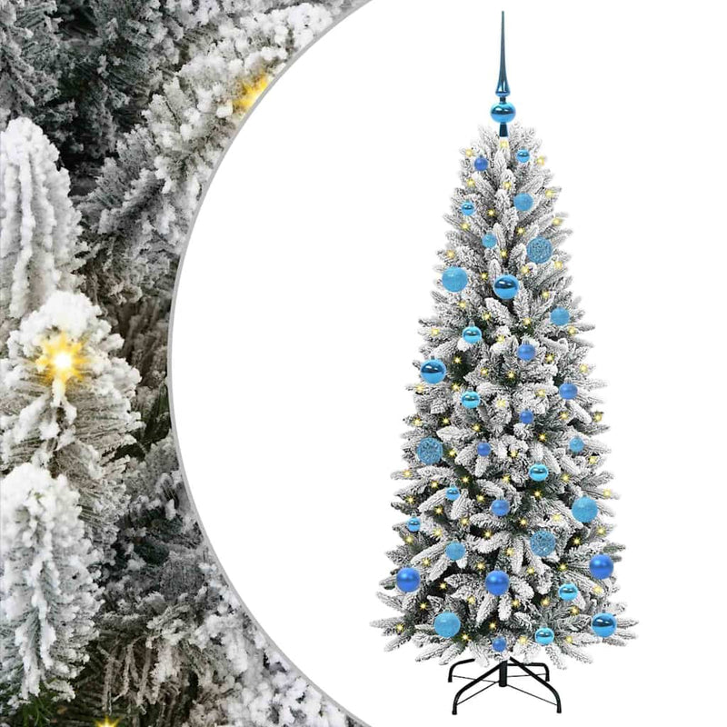 Load image into Gallery viewer, Vidaxl kunstkerstboom wit 150 cm pvc en plastic en staal en pe