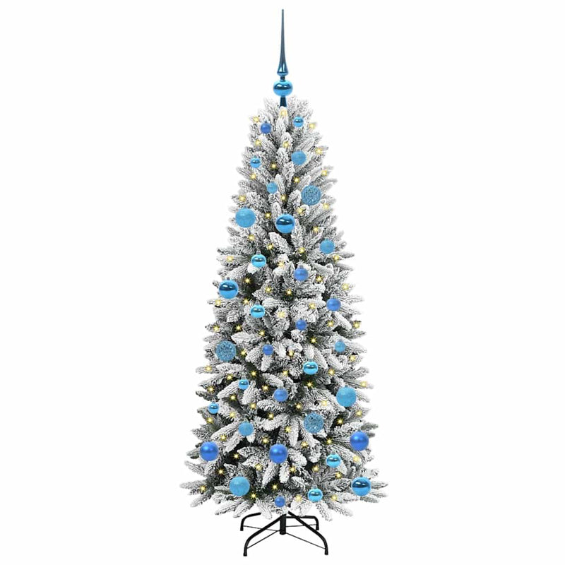 Load image into Gallery viewer, Vidaxl kunstkerstboom wit 150 cm pvc en plastic en staal en pe