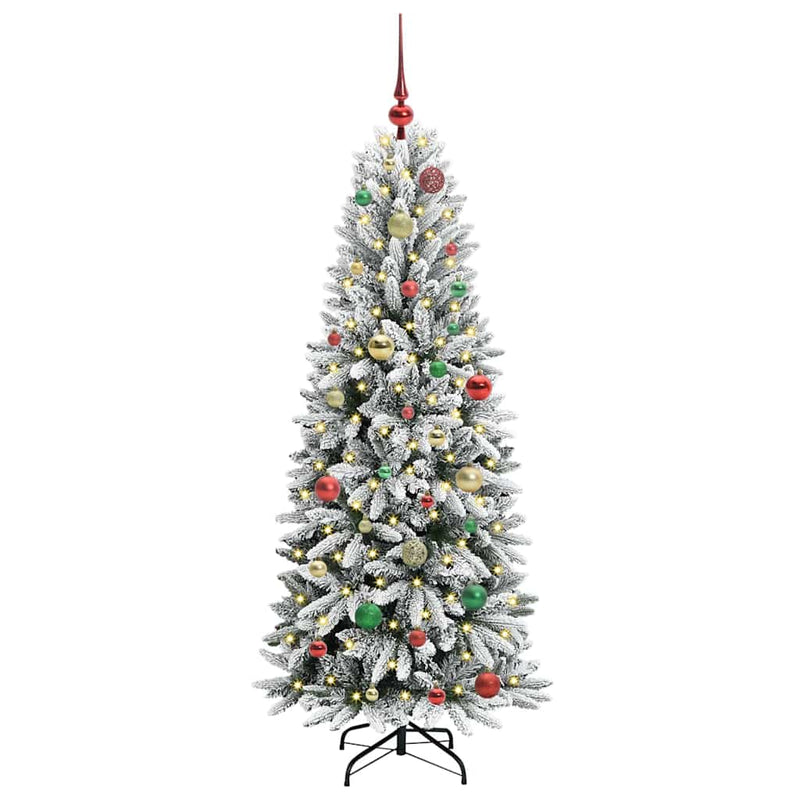 Load image into Gallery viewer, Vidaxl kunstkerstboom wit 150 cm pvc en plastic en staal en pe