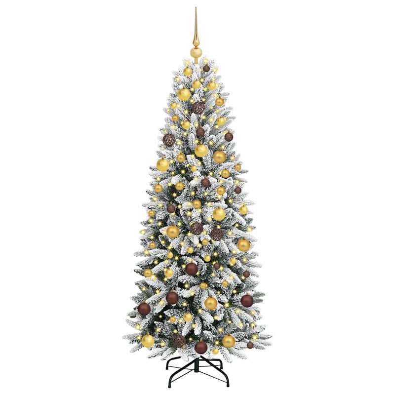 Load image into Gallery viewer, Vidaxl kunstkerstboom wit 180 cm pvc en plastic en staal en pe