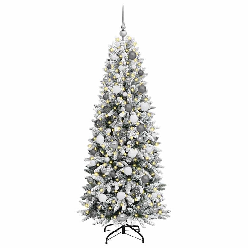 Load image into Gallery viewer, Vidaxl kunstkerstboom wit 180 cm pvc en plastic en staal en pe