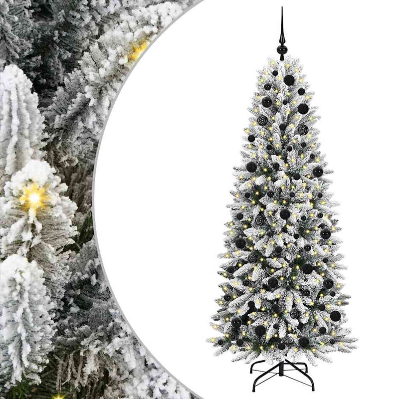 Load image into Gallery viewer, Vidaxl kunstkerstboom wit 180 cm pvc en plastic en staal en pe