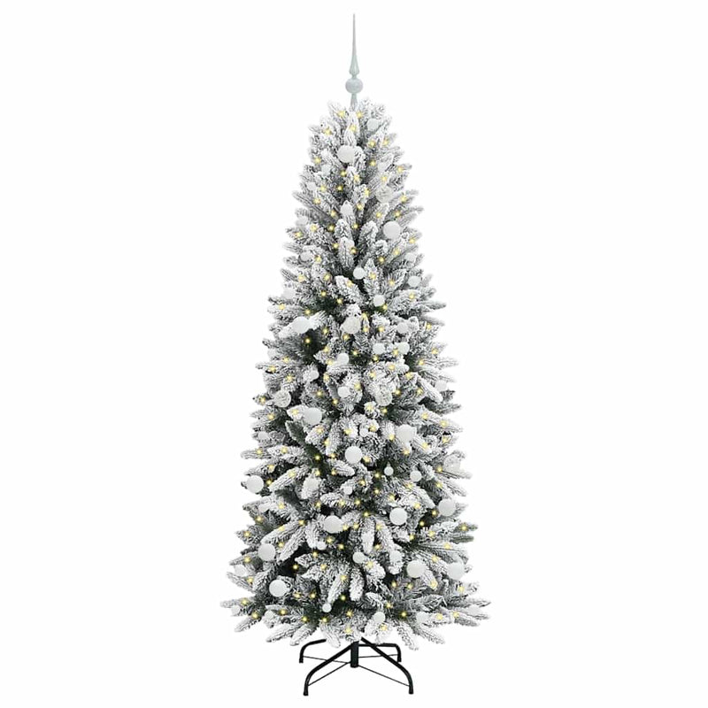 Load image into Gallery viewer, Vidaxl kunstkerstboom wit 180 cm pvc en plastic en staal en pe
