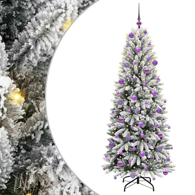 Load image into Gallery viewer, Vidaxl kunstkerstboom wit 180 cm pvc en plastic en staal en pe