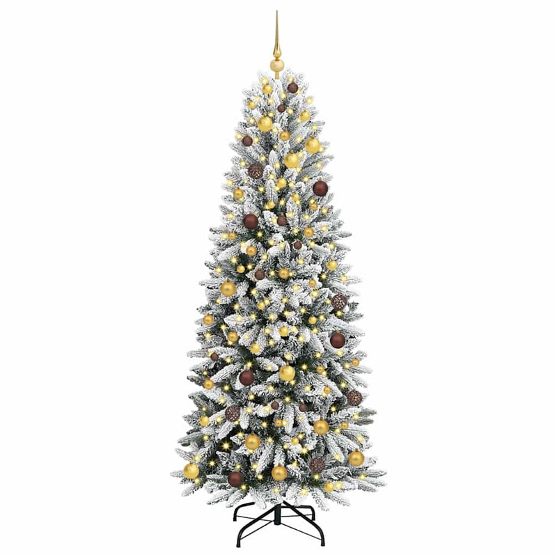 Load image into Gallery viewer, Vidaxl kunstkerstboom wit 210 cm pvc en plastic en staal en pe