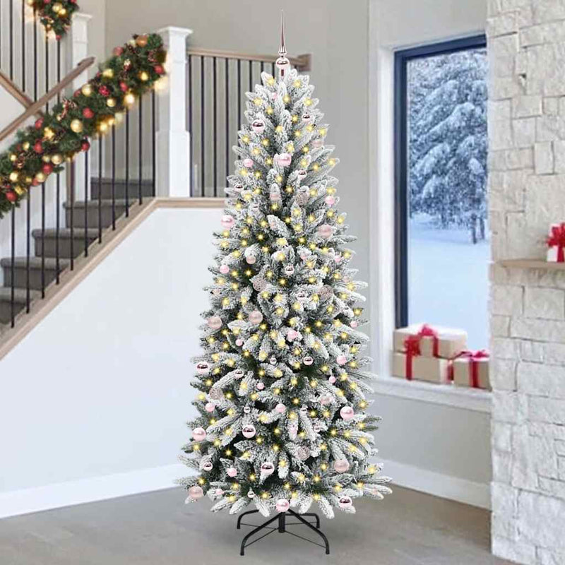 Load image into Gallery viewer, Vidaxl kunstkerstboom wit 240 cm pvc en plastic en staal en pe