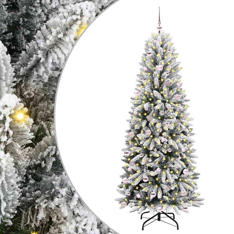 Load image into Gallery viewer, Vidaxl kunstkerstboom wit 240 cm pvc en plastic en staal en pe