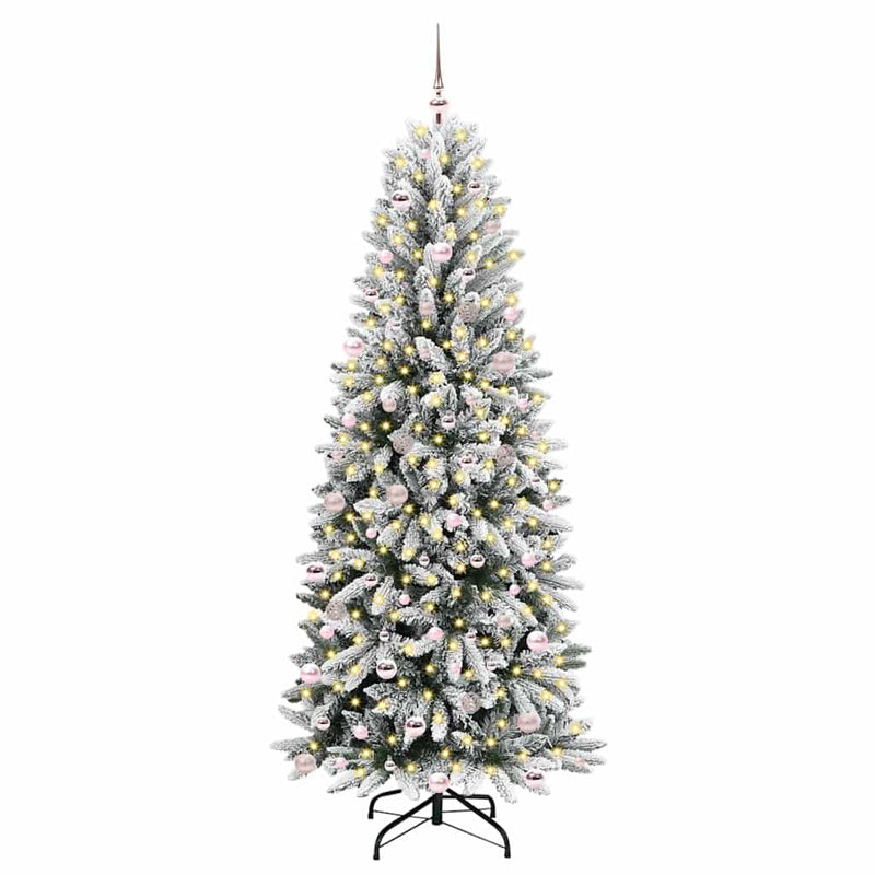 Load image into Gallery viewer, Vidaxl kunstkerstboom wit 240 cm pvc en plastic en staal en pe