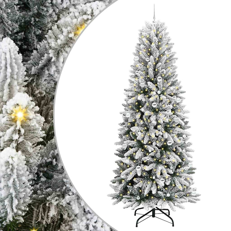 Load image into Gallery viewer, Vidaxl kunstkerstboom wit 240 cm pvc en plastic en staal en pe