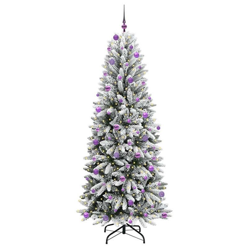 Load image into Gallery viewer, Vidaxl kunstkerstboom wit 240 cm pvc en plastic en staal en pe