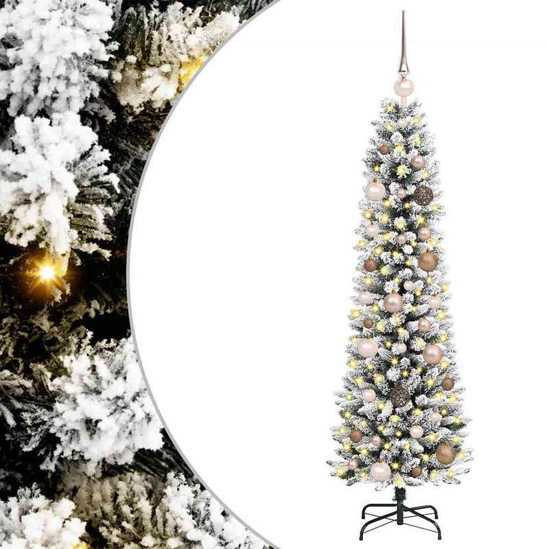 Load image into Gallery viewer, Vidaxl kunstkerstboom met 150 led wit 150 cm pvc en metaal en plastic