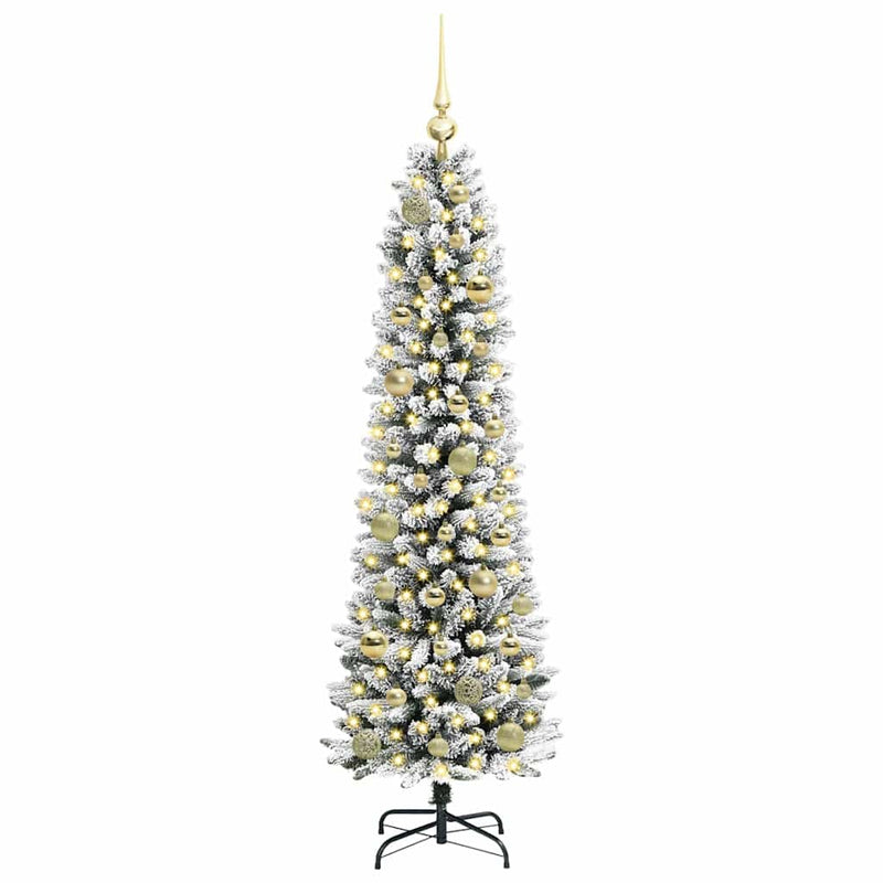 Load image into Gallery viewer, Vidaxl kunstkerstboom met 150 led wit 150 cm pvc en metaal en plastic