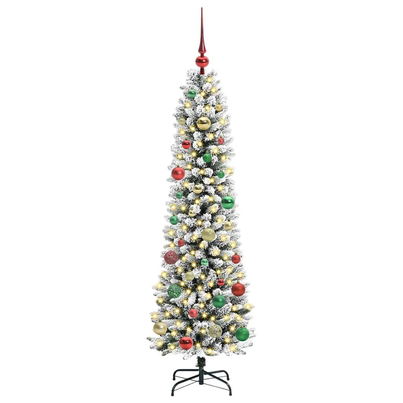 Load image into Gallery viewer, Vidaxl kunstkerstboom met 150 led wit 150 cm pvc en metaal en plastic