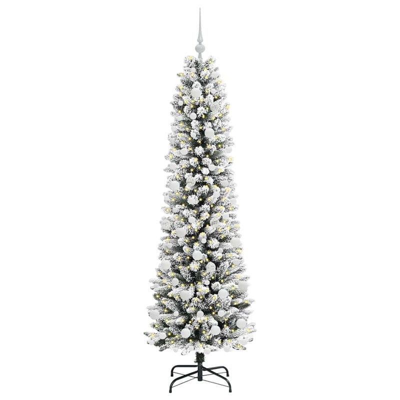 Load image into Gallery viewer, Vidaxl kunstkerstboom met 300 led wit 180 cm pvc en metaal en plastic