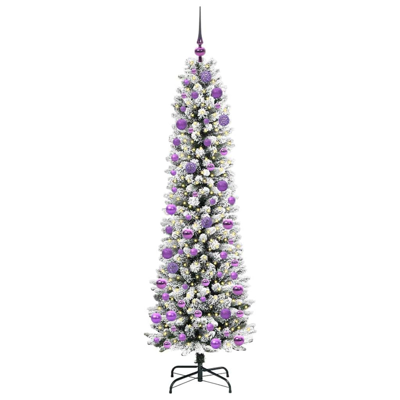 Load image into Gallery viewer, Vidaxl kunstkerstboom met 300 led wit 180 cm pvc en metaal en plastic