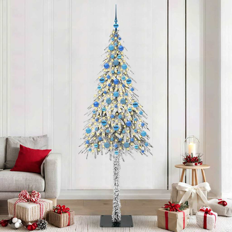 Load image into Gallery viewer, Vidaxl kerstboom met 300 led met standaard wit 210 cm pe en staal