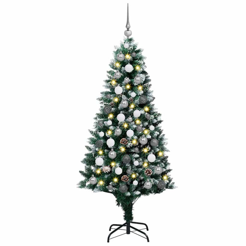 Load image into Gallery viewer, Vidaxl kunstkerstboom groen 180 cm pvc en staal en kunststof