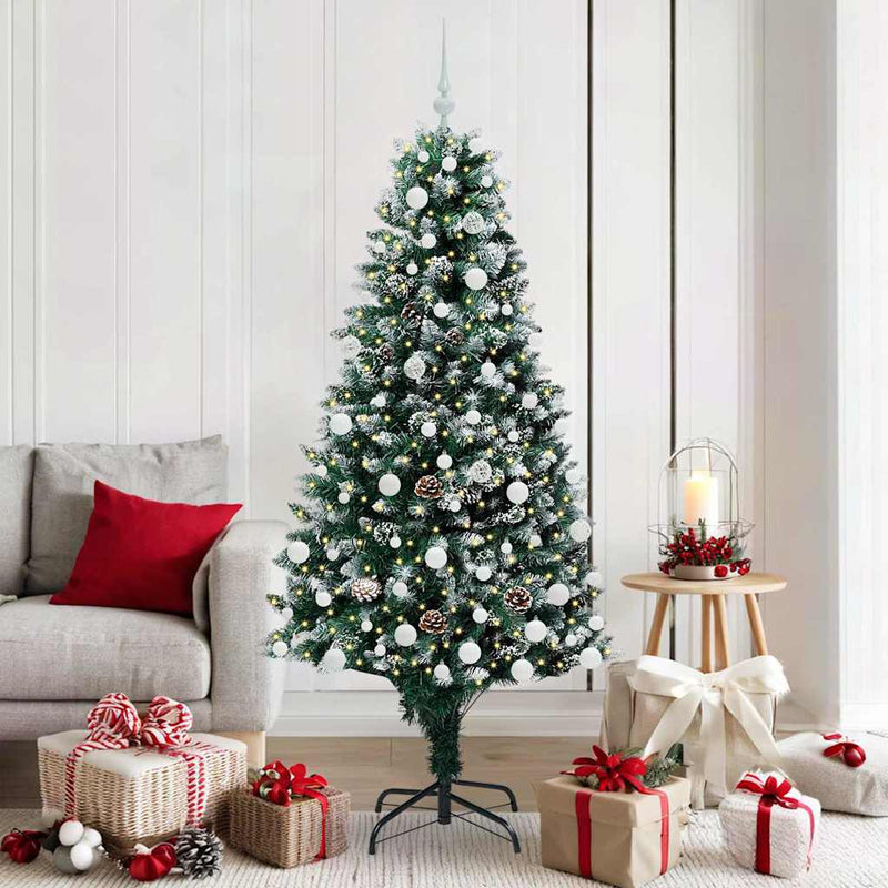 Load image into Gallery viewer, Vidaxl kunstkerstboom groen 180 cm pvc en staal en kunststof