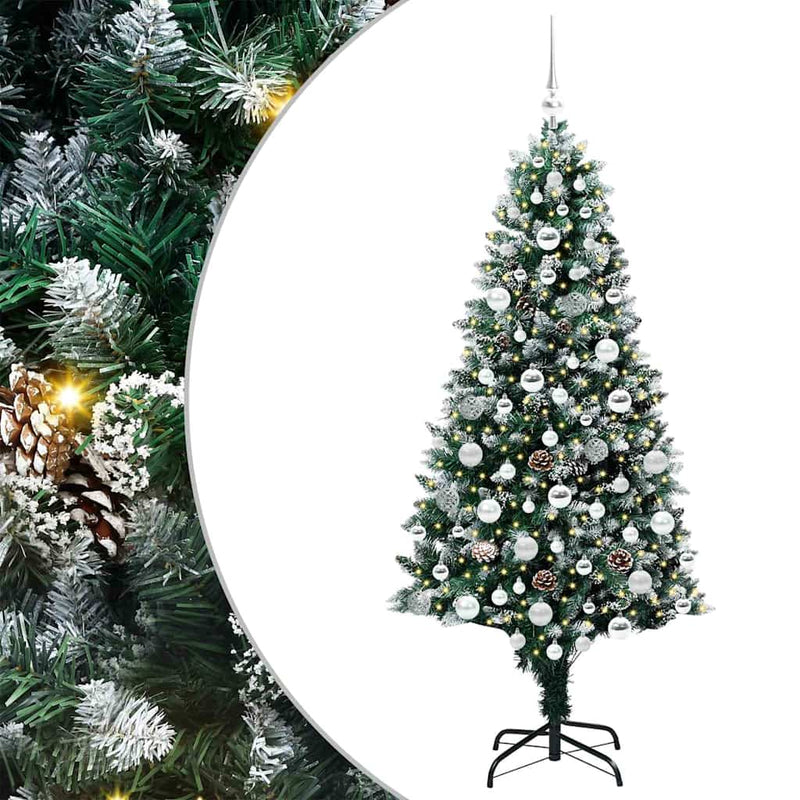 Load image into Gallery viewer, Vidaxl kunstkerstboom groen 180 cm pvc en staal en kunststof