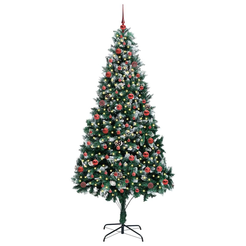 Load image into Gallery viewer, Vidaxl kunstkerstboom groen 210 cm pvc en staal en kunststof