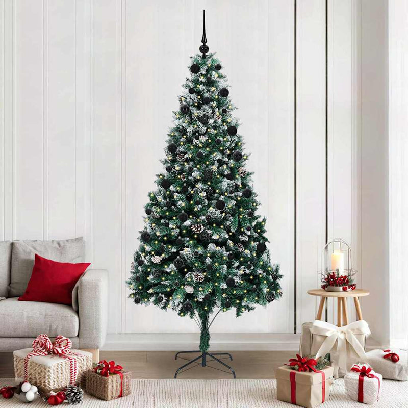 Load image into Gallery viewer, Vidaxl kunstkerstboom groen 210 cm pvc en staal en kunststof