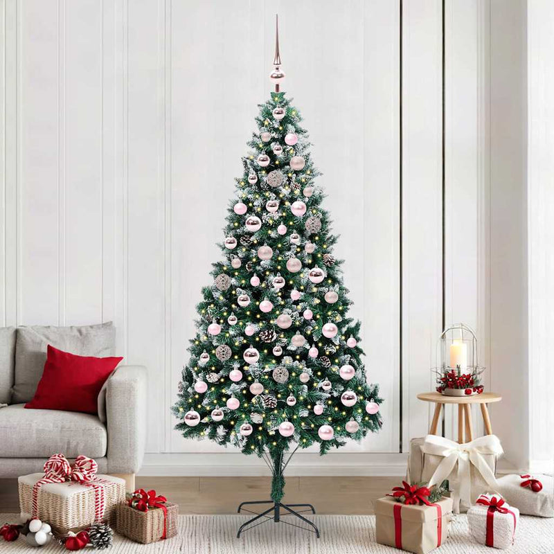 Load image into Gallery viewer, Vidaxl kunstkerstboom groen 210 cm pvc en staal en kunststof