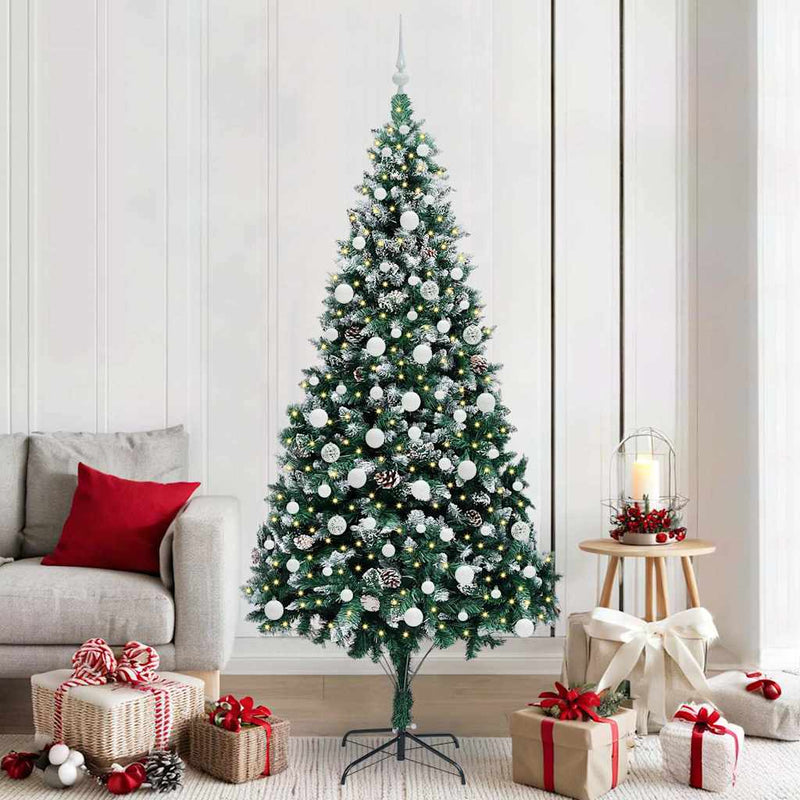 Load image into Gallery viewer, Vidaxl kunstkerstboom groen 210 cm pvc en staal en kunststof