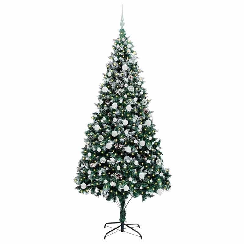 Load image into Gallery viewer, Vidaxl kunstkerstboom groen 210 cm pvc en staal en kunststof