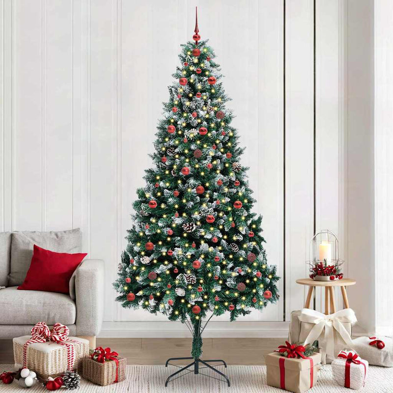 Load image into Gallery viewer, Vidaxl kunstkerstboom groen 240 cm pvc en staal en kunststof