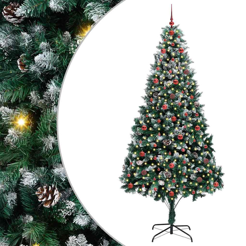 Load image into Gallery viewer, Vidaxl kunstkerstboom groen 240 cm pvc en staal en kunststof