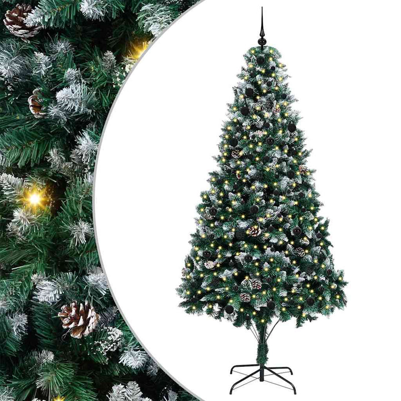 Load image into Gallery viewer, Vidaxl kunstkerstboom groen 240 cm pvc en staal en kunststof