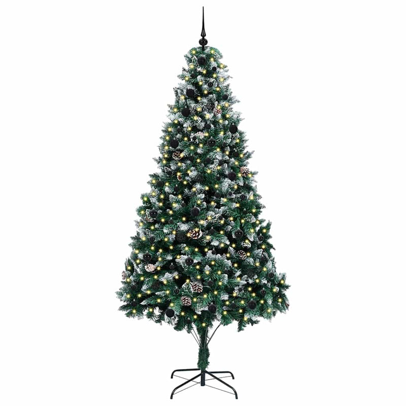 Load image into Gallery viewer, Vidaxl kunstkerstboom groen 240 cm pvc en staal en kunststof