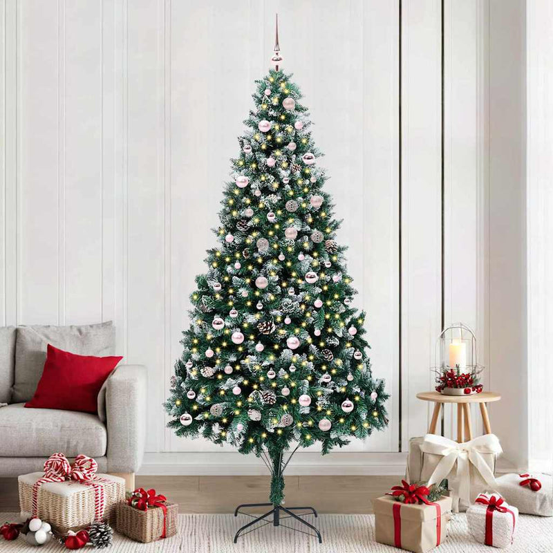 Load image into Gallery viewer, Vidaxl kunstkerstboom groen 240 cm pvc en staal en kunststof