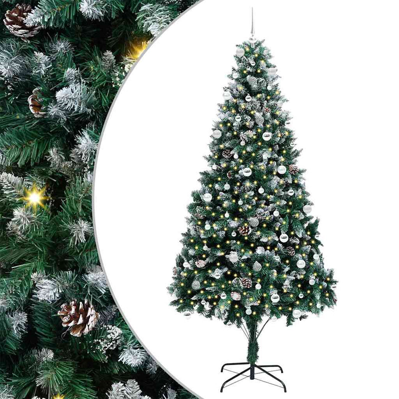 Load image into Gallery viewer, Vidaxl kunstkerstboom groen 240 cm pvc en staal en kunststof