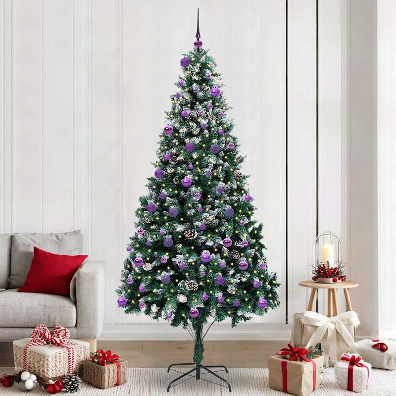 Load image into Gallery viewer, Vidaxl kunstkerstboom groen 240 cm pvc en staal en kunststof