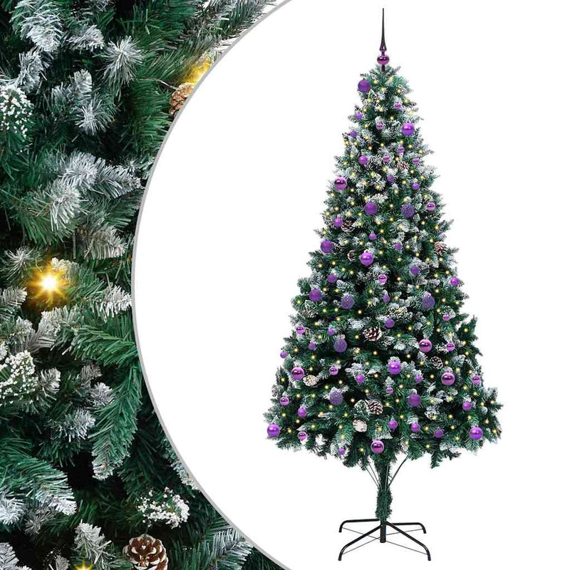 Load image into Gallery viewer, Vidaxl kunstkerstboom groen 240 cm pvc en staal en kunststof