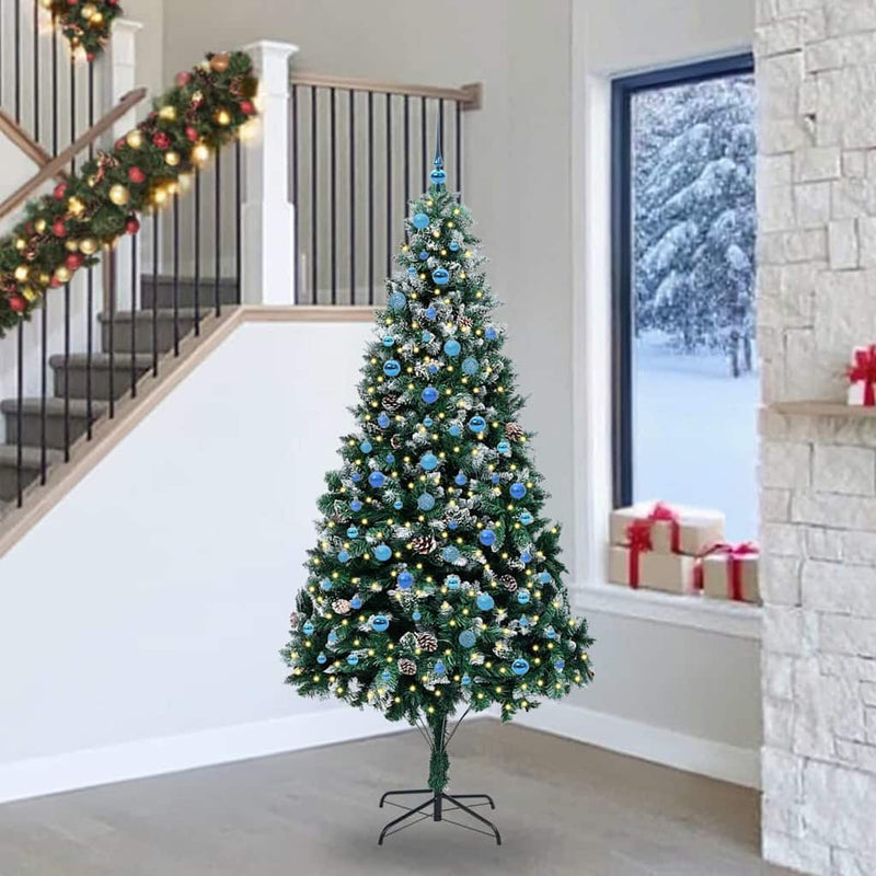 Load image into Gallery viewer, Vidaxl kunstkerstboom groen 240 cm pvc en staal en kunststof