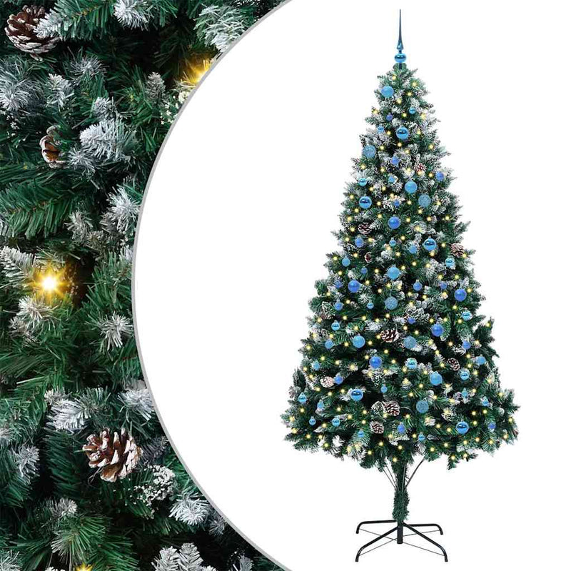 Load image into Gallery viewer, Vidaxl kunstkerstboom groen 240 cm pvc en staal en kunststof