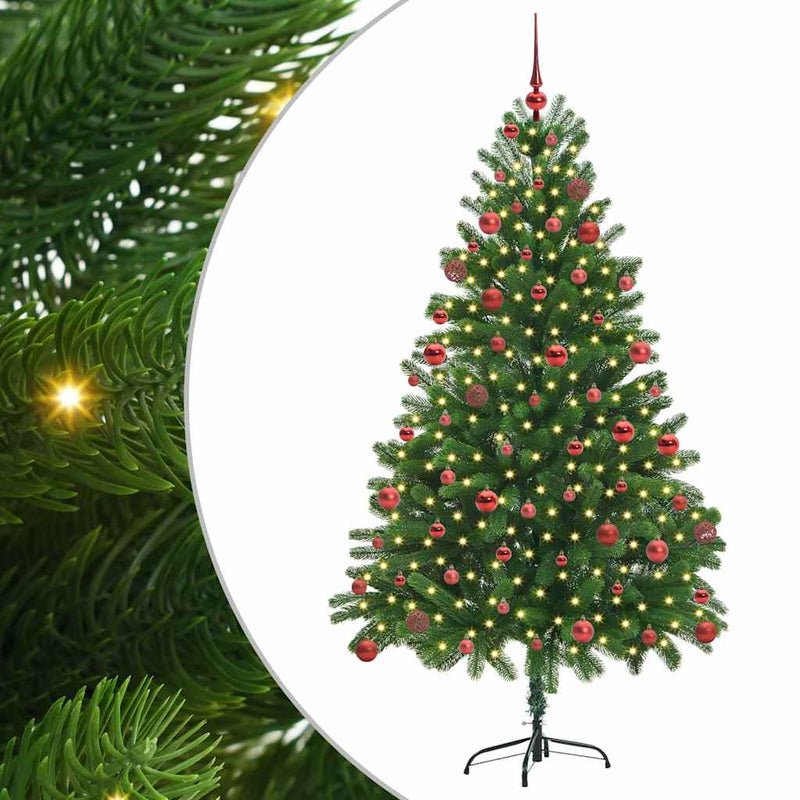 Load image into Gallery viewer, Vidaxl kerstboom met 300 led met standaard groen 180 cm pe