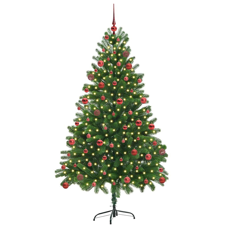 Load image into Gallery viewer, Vidaxl kerstboom met 300 led met standaard groen 180 cm pe
