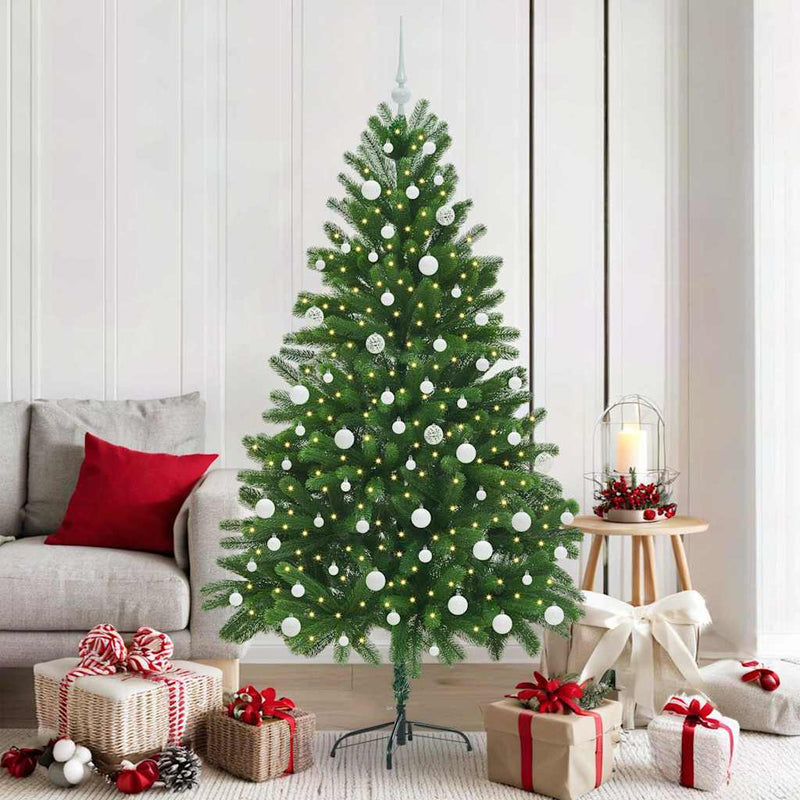 Load image into Gallery viewer, Vidaxl kerstboom met 300 led met standaard groen 180 cm pe