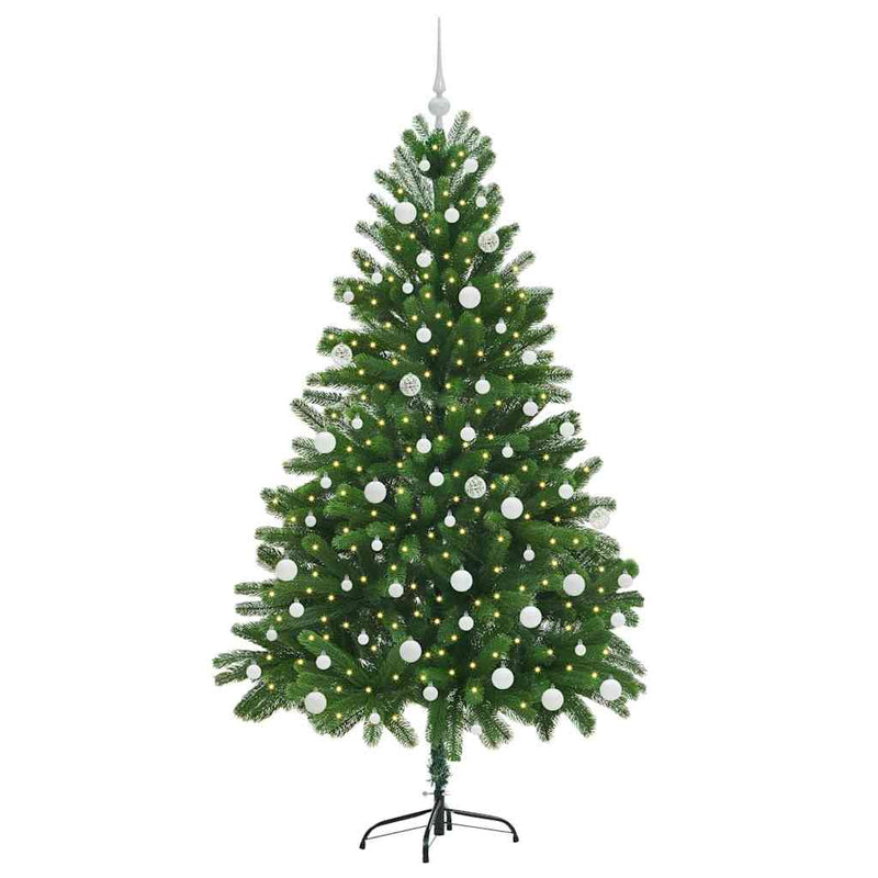 Load image into Gallery viewer, Vidaxl kerstboom met 300 led met standaard groen 180 cm pe