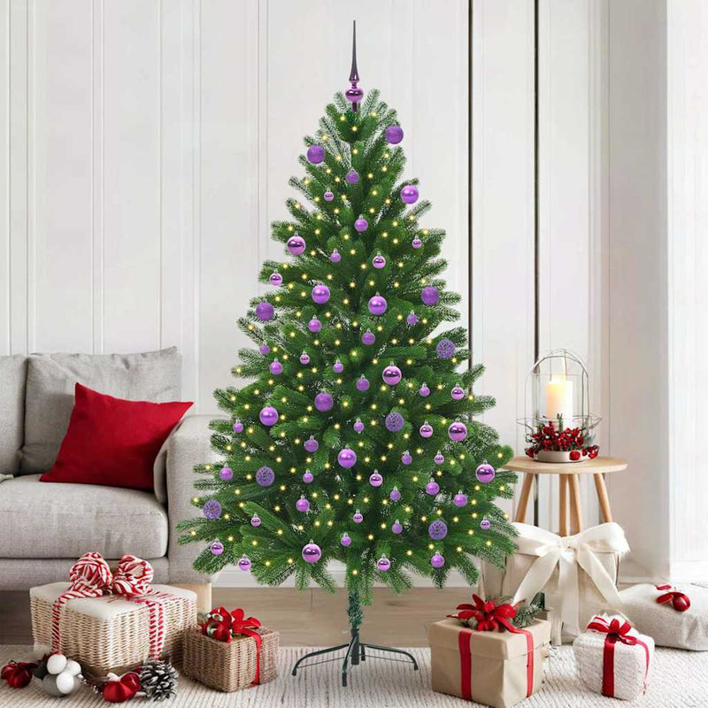 Load image into Gallery viewer, Vidaxl kerstboom met 300 led met standaard groen 180 cm pe