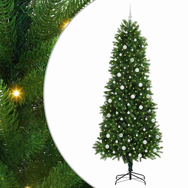 Load image into Gallery viewer, Vidaxl kerstboom met 300 led met standaard groen 240 cm pe