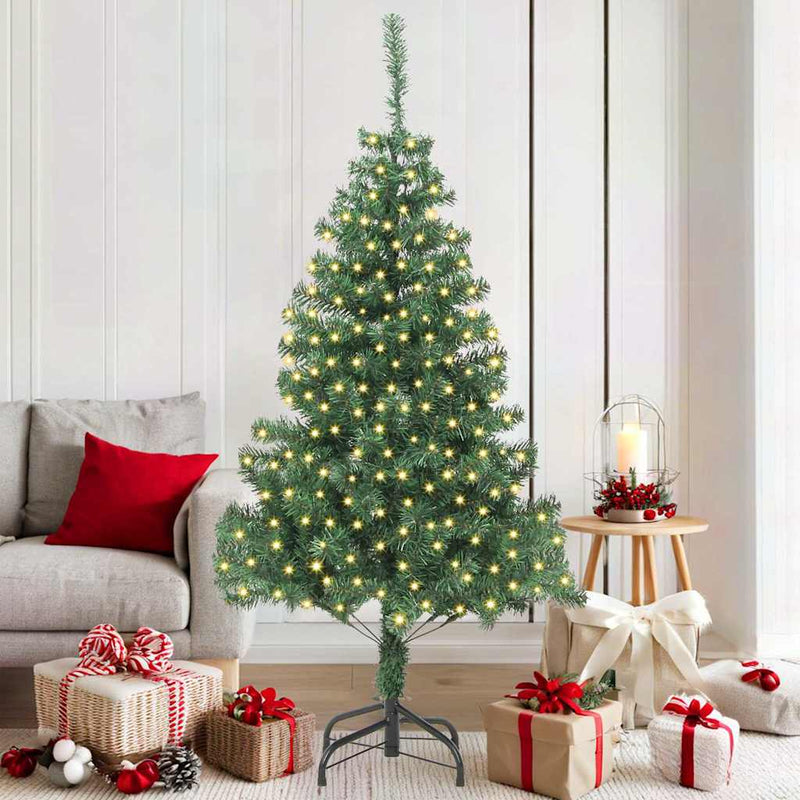 Load image into Gallery viewer, Vidaxl kerstboom met 300 led met standaard groen 180 cm pvc