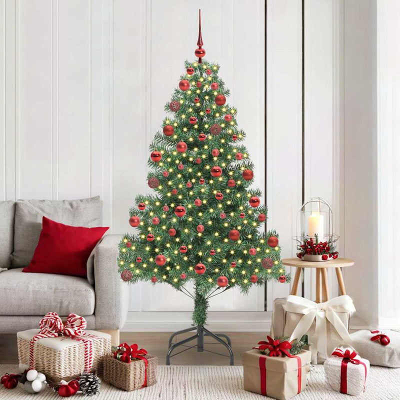 Load image into Gallery viewer, Vidaxl kerstboom met 300 led met standaard groen 180 cm pvc