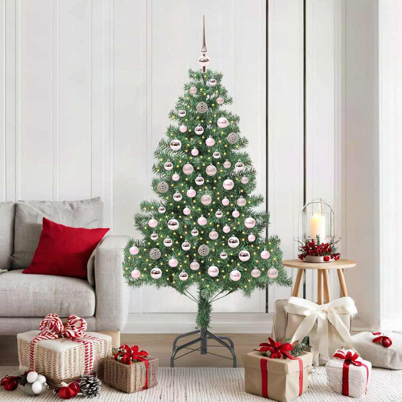 Load image into Gallery viewer, Vidaxl kerstboom met 300 led met standaard groen 180 cm pvc