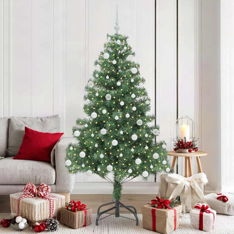 Load image into Gallery viewer, Vidaxl kerstboom met 300 led met standaard groen 180 cm pvc
