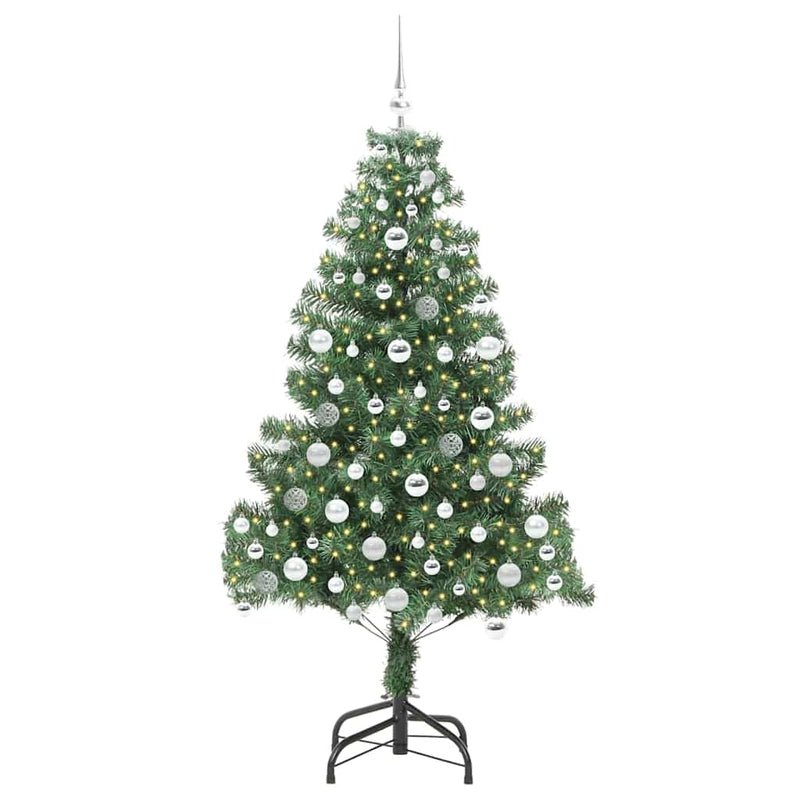 Load image into Gallery viewer, Vidaxl kerstboom met 300 led met standaard groen 180 cm pvc